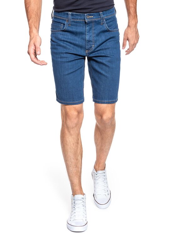 Mustang Mustang Szorty jeansowe WASHINGTON SHORTS Niebieski Slim Fit