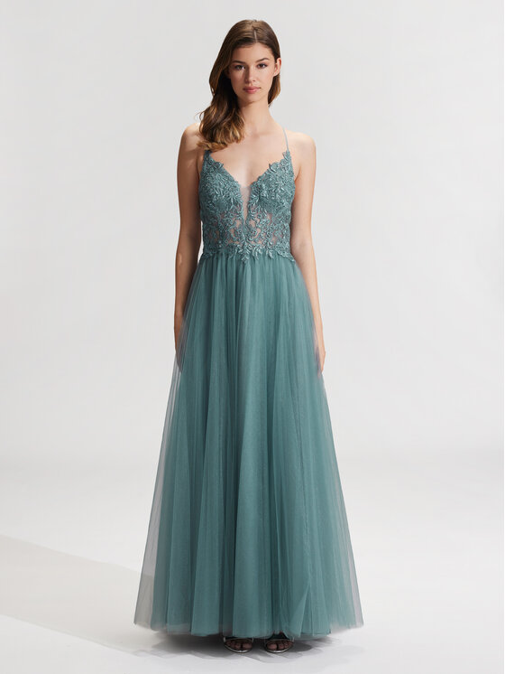 Hey Kyla Hey Kyla Abendkleid 5AG017HK Grün Regular Fit