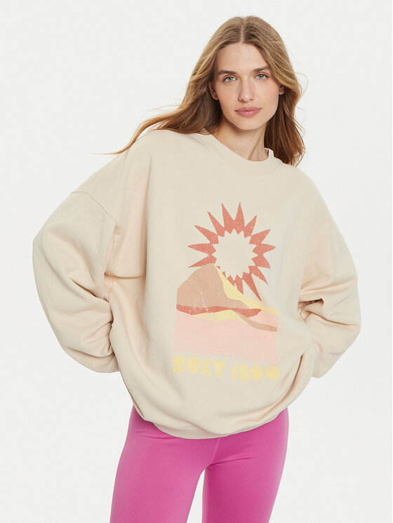 Roxy Roxy Μπλούζα Lineup ERJFT04865 Μπεζ Relaxed Fit