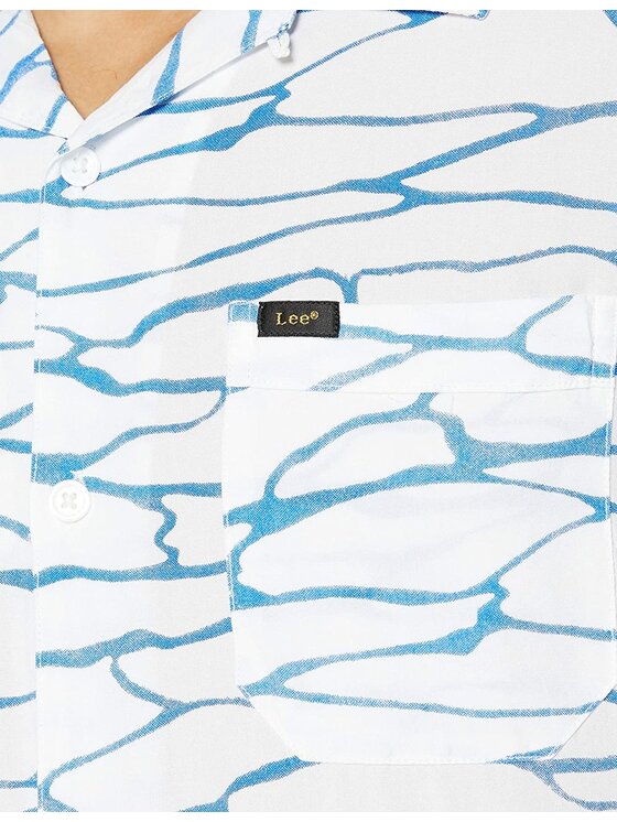 Lee Lee Koszula SS RESORT SHIRT Biały Regular Fit