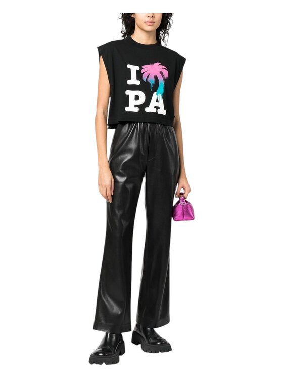 Palm Angels Palm Angels Top pwac011s23jer0011084 Nero Regular Fit