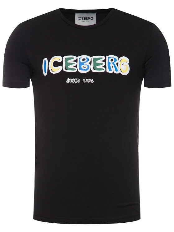 Iceberg Iceberg T-Shirt 20EI1P0F01C6309 Černá Slim Fit