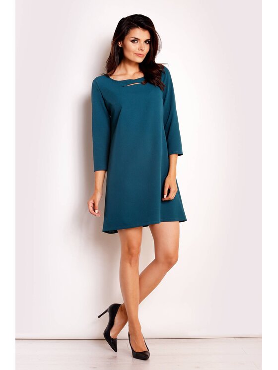 Infinite You Infinite You Sukienka codzienna M111 Zielony Basic Fit