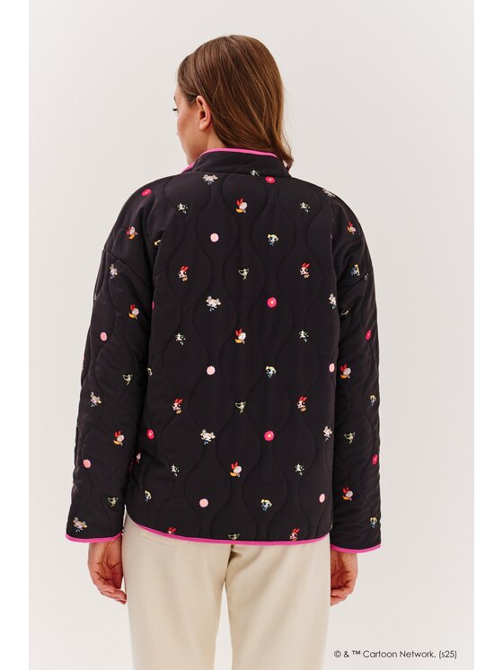 NAOKO NAOKO Prechodná bunda Powerpuff Girls Čierna Regular Fit