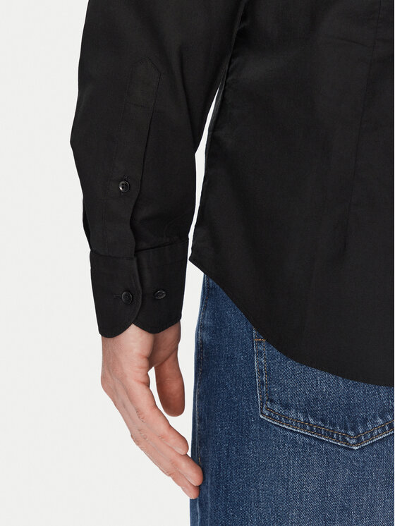 Tommy Hilfiger Tommy Hilfiger Cămașă MW0MW38658 Negru Slim Fit