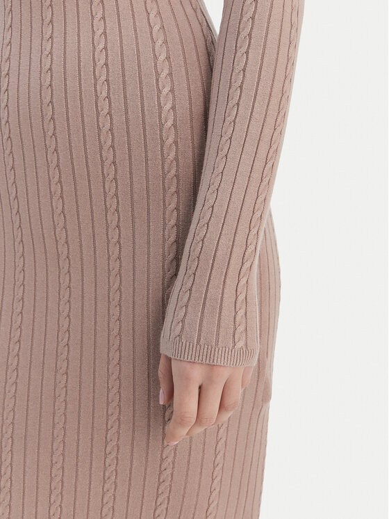 Guess Guess Φόρεμα υφασμάτινο W6RK01 Z2YJ2 Μπεζ Regular Fit