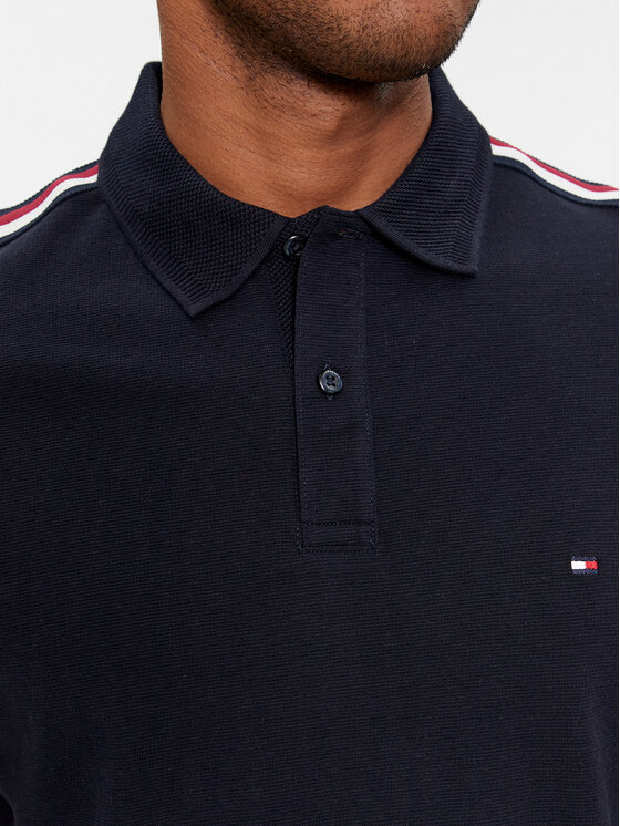 Tommy Hilfiger Tommy Hilfiger Polokošile Global Stripe Monotype Reg Polo MW0MW33591 Tmavomodrá Regular Fit