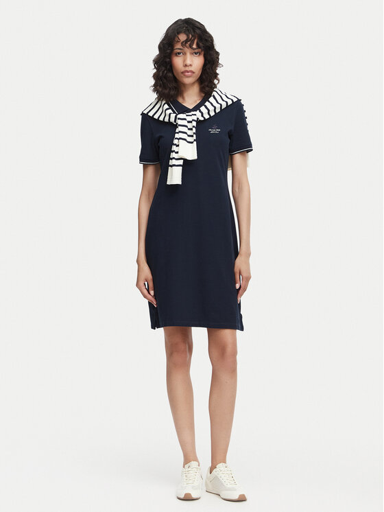 Beverly Hills Polo Club Beverly Hills Polo Club Sukienka codzienna P-SS26W-ABP526590-0298 Granatowy Regular Fit