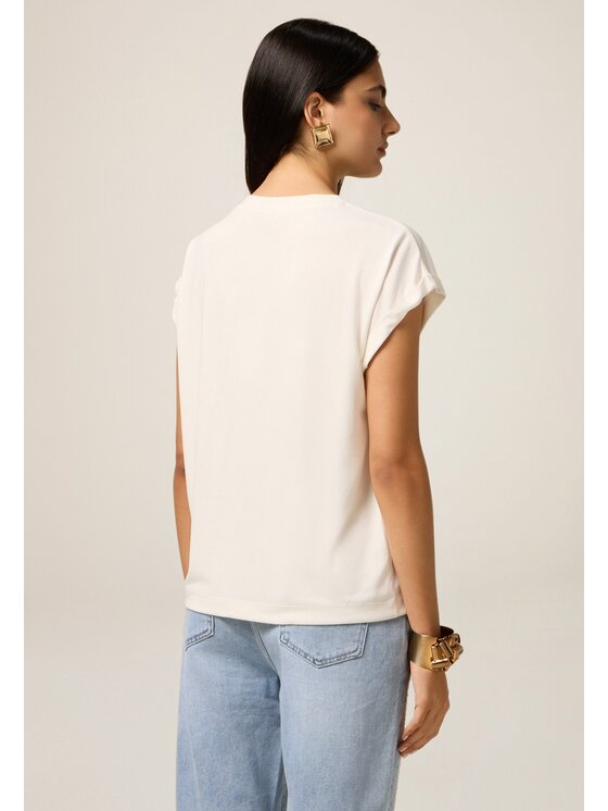 Oltre Oltre T-shirt G305J004203N011 Bianco Regular Fit