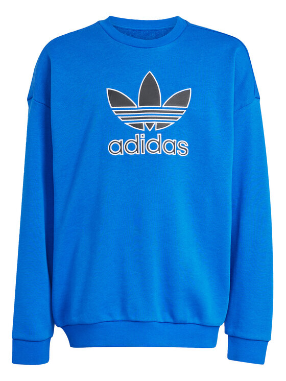 adidas adidas Majica dugih rukava Trefoil JV8570 Plava Loose Fit