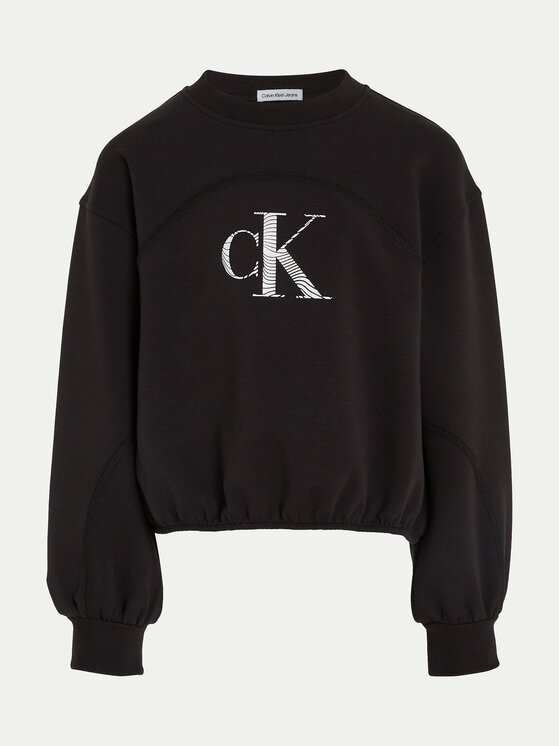 Calvin Klein Jeans Calvin Klein Jeans Mikina Iridescent IG0IG02414 Černá Regular Fit