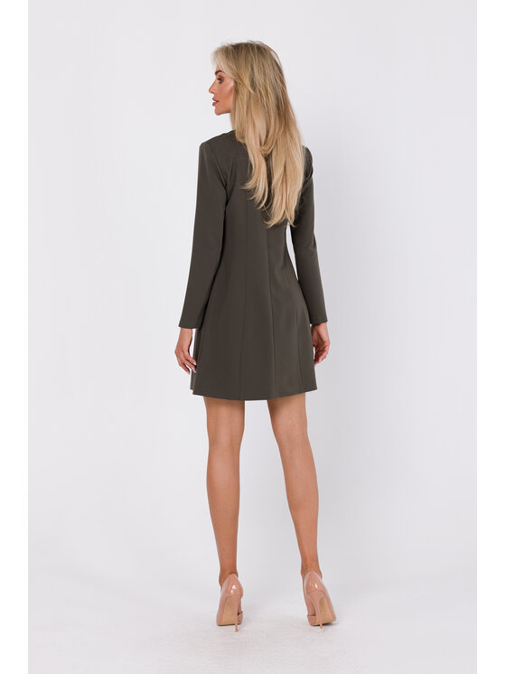 Made of Emotion Made of Emotion Sukienka koktajlowa M753 Zielony Modern Fit