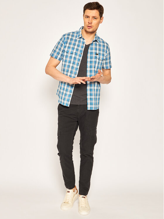 Lee Lee Camicia Western L641CZLA 112115307 Blu Slim Fit