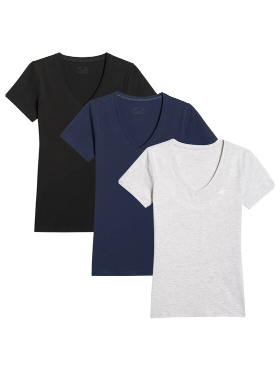 4F 4F T-Shirt 4FWMM00TTSHF3307-20S-27M-31S Czarny Regular Fit
