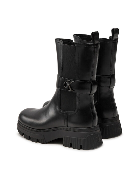 Calvin Klein Calvin Klein Členková obuv Chunky Combat Chelsea Mg YW0YW01495 Čierna