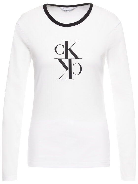 Calvin Klein Jeans Calvin Klein Jeans Bluzka J20J213067 Biały Regular Fit