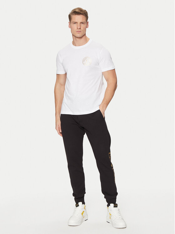 Versace Jeans Couture Versace Jeans Couture Marškinėliai 78GAHT00 Balta Regular Fit