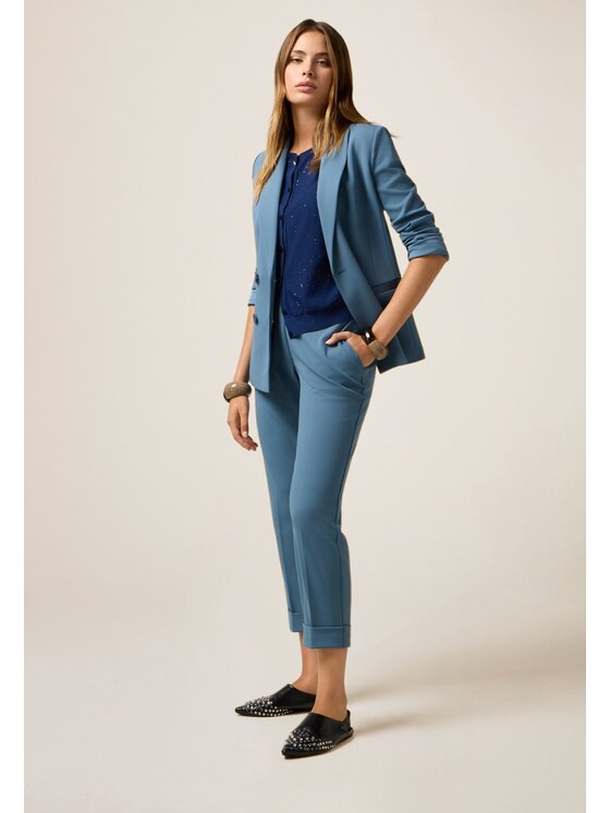 Oltre Oltre Cardigan M495J005256N034 Blu Regular Fit