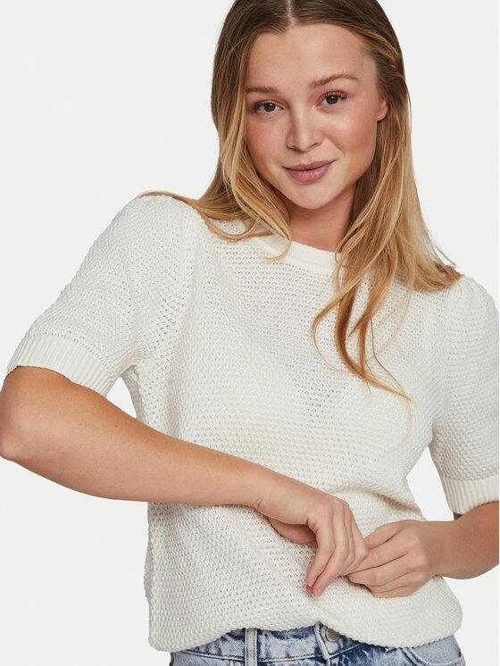 Vila Vila Pullover Dalo 14084421 Weiß Regular Fit