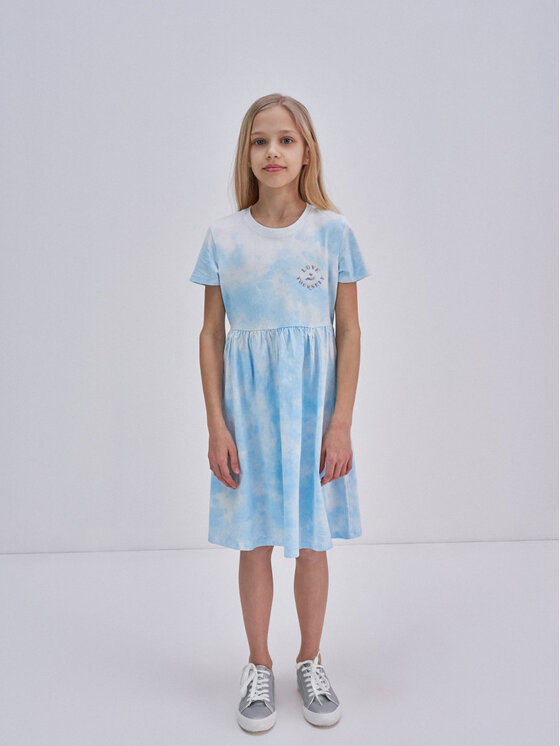 BIG STAR BIG STAR Sukienka letnia fionalka_400 Niebieski Basic Fit