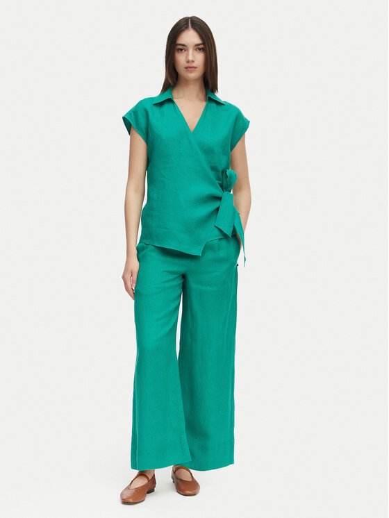 Tommy Hilfiger Tommy Hilfiger Pantaloni di tessuto WW0WW48970 Verde Relaxed Fit