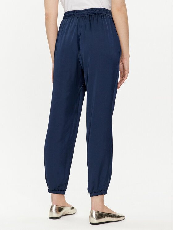 Liu Jo Liu Jo Spodnie materiałowe TA4253 T3810 Granatowy Relaxed Fit