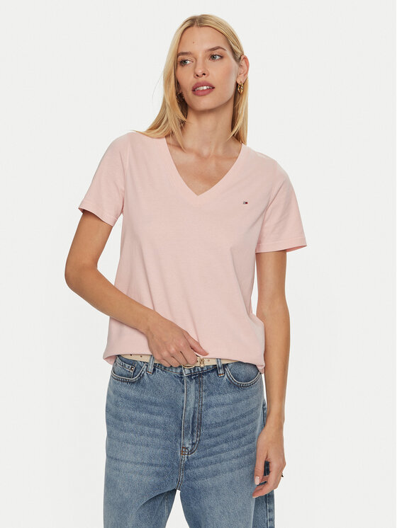 Női Póló Tommy Hilfiger, Méret: XS, Rózsaszín, WW0WW44177