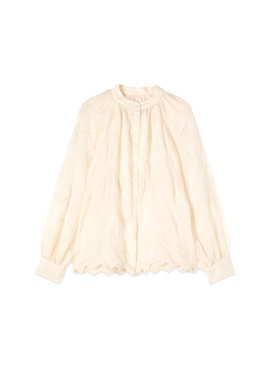 Oltre Oltre Koszula 5096J000935N021 Biały Baggy Fit