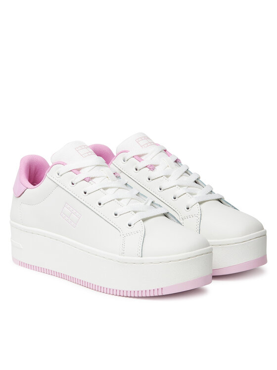 Tommy Jeans Tommy Jeans Sportcipők Tjw Flatform Patent Sneaker EN0EN02864 Ekru