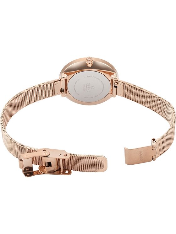 Obaku Obaku Zegarek V195LXVIMV Różowe złoto