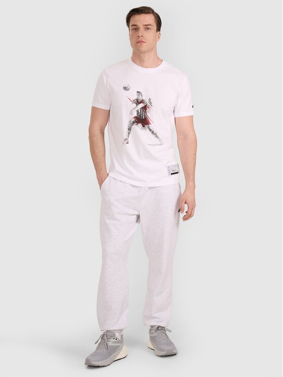 4F 4F T-shirt 4FRAW25TTSHM3237-10S Bianco Regular Fit