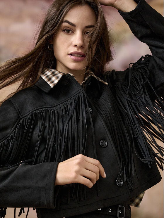 ONLY ONLY Куртка зі штучної шкіри Diane 15354896 Чорний Regular Fit