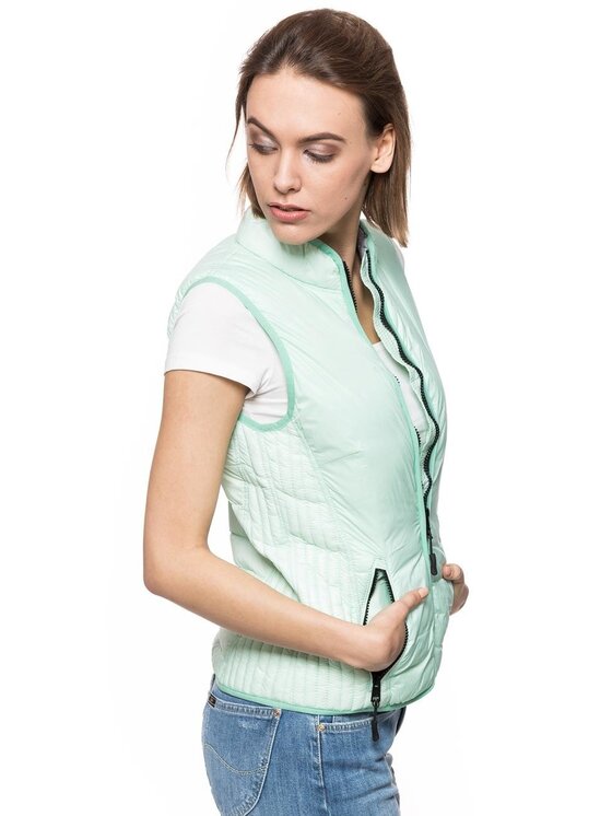 Tom Tailor Tom Tailor Smanicato TOM TAILOR LIGHT DOWN VEST Verde Slim Fit