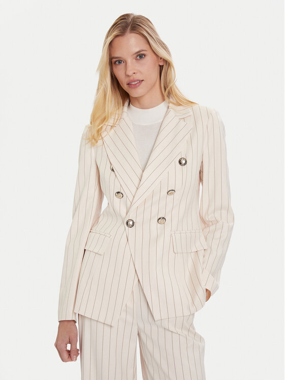 Maryley Maryley Sakko 25IB139/M17 Écru Regular Fit