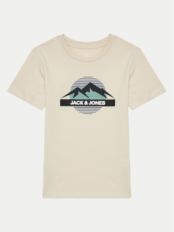 Jack&Jones Junior Tričko Peak 12259433 Béžová Standard Fit