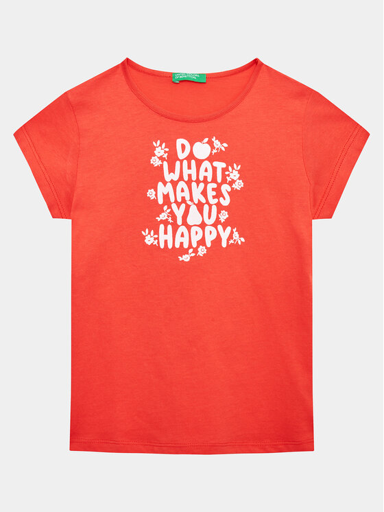 United Colors Of Benetton United Colors Of Benetton T-särk 3096G1095 Punane Regular Fit