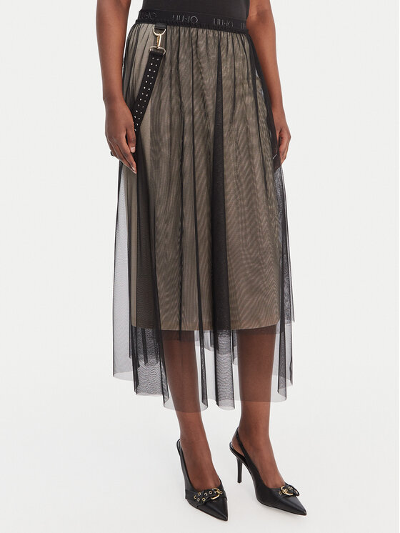 Liu Jo Sport Liu Jo Sport tiulio sijonas TA6165 J5433 Juoda Regular Fit