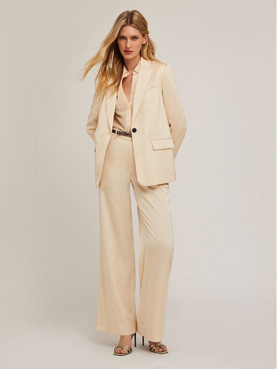 Motivi Motivi Marynarka Q024Q000897N002 Kremowy Slim Fit