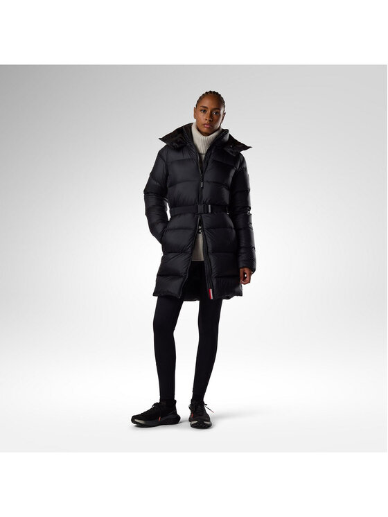 Rossignol Rossignol Płaszcz zimowy W Abel Belted Down Parka Czarny Slim Fit