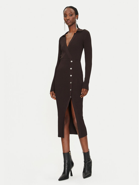 PINKO PINKO Džemper haljina Viscosa Mix 104033 A239 Smeđa Slim Fit