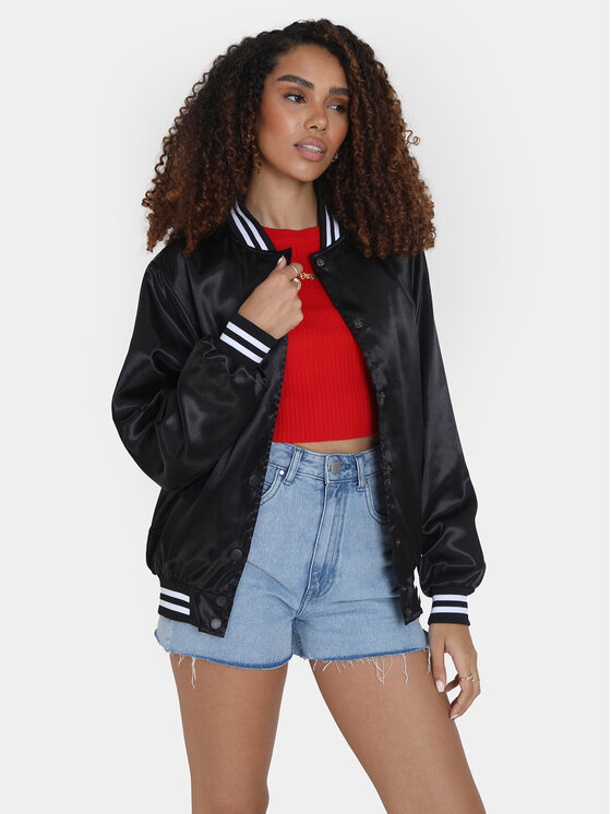 Brave Soul Bundy bomber LJK-FRANCES Čierna Straight Fit