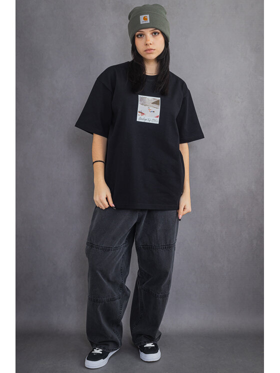 Mercur Mercur T-Shirt Himalaya Czarny Relaxed Fit