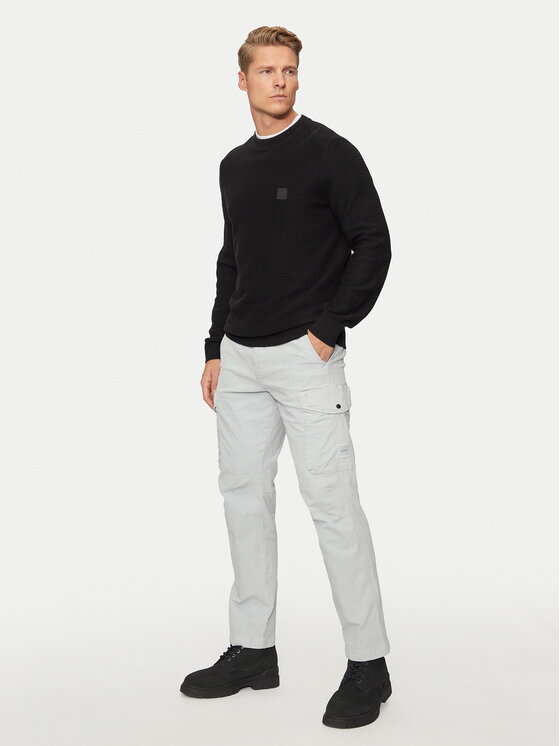 BOSS Boss Hlače Sista-Cargo-4 50523137 Siva Regular Fit