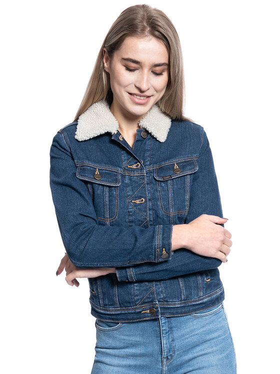 Lee Lee Giacca da donna SHERPA RIDER Blu Regular Fit
