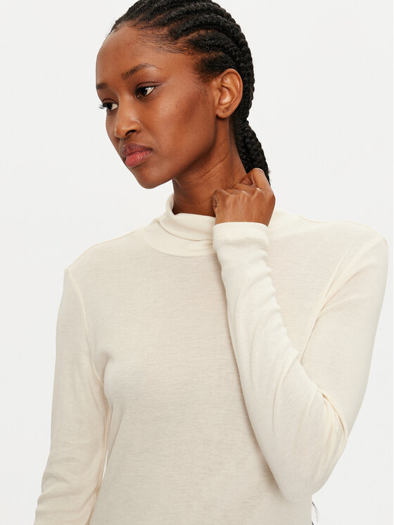 Vila Vila Rollkragenpullover Jolini 14102279 Écru Slim Fit