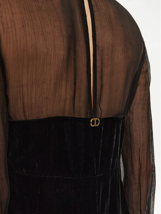 TWINSET TWINSET Kokteilikleit 242TT2180 Must Slim Fit