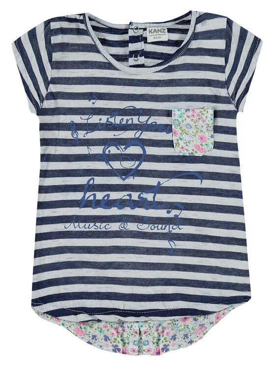 Kanz Kanz T-Shirt 1713031-0001 Granatowy Basic Fit