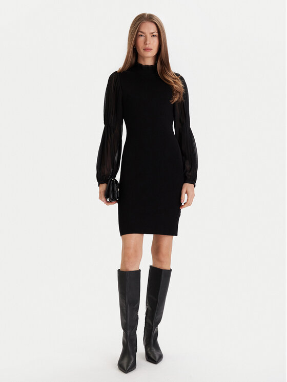 French Connection French Connection Rochie tricotată 71ZBU Negru Slim Fit