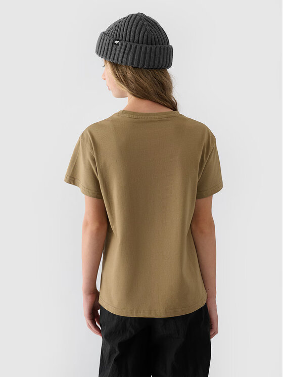 4F 4F T-shirt 4FJRAW24TTSHF2313-83S Marrone Regular Fit