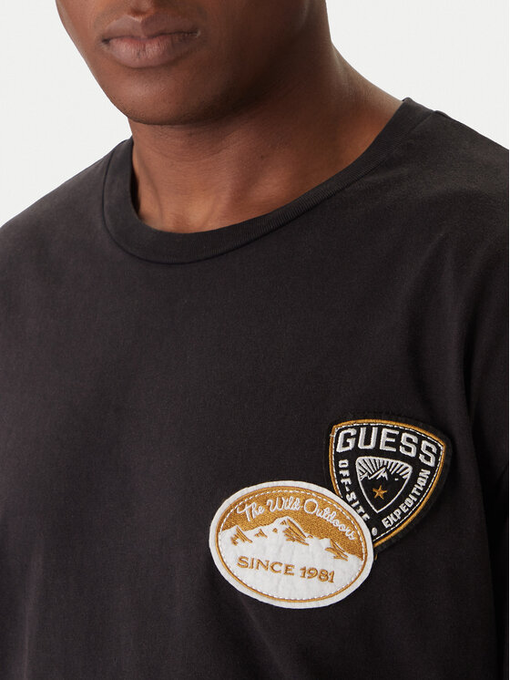Guess Guess Tricou M6RI07 KBW41 Negru Regular Fit